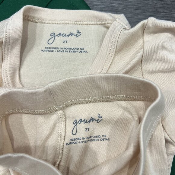 Goumi 2T All Day Bike Set Outfit GTan Bamboo Organic Cotton - Picture 3 of 6